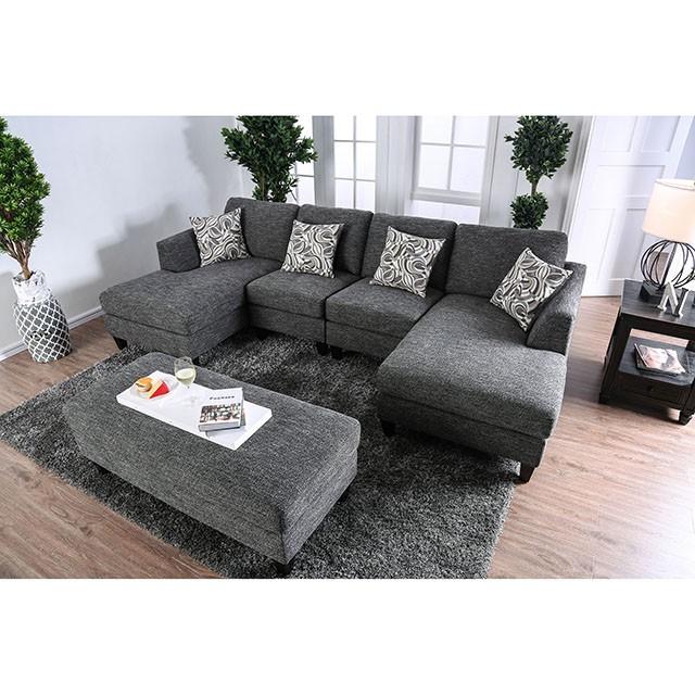 Lowry Gray Sectional w/ Ottoman