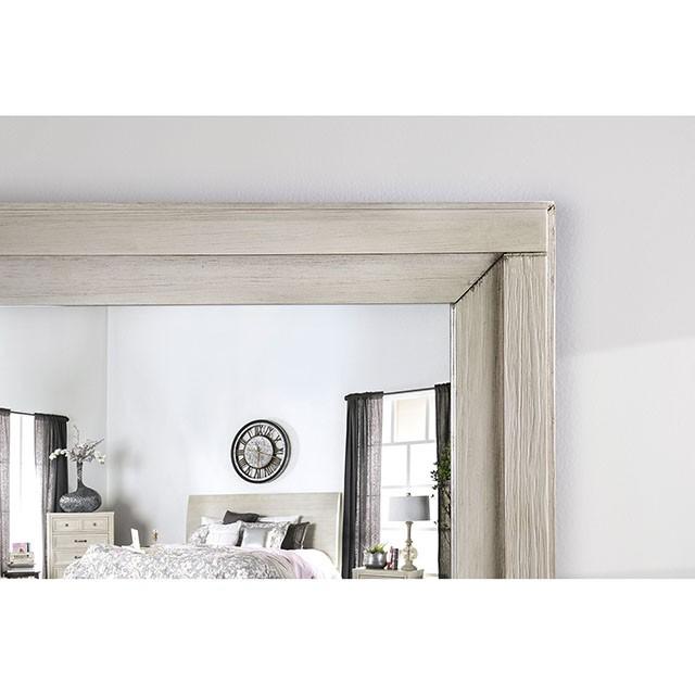 Tywyn Antique White Mirror