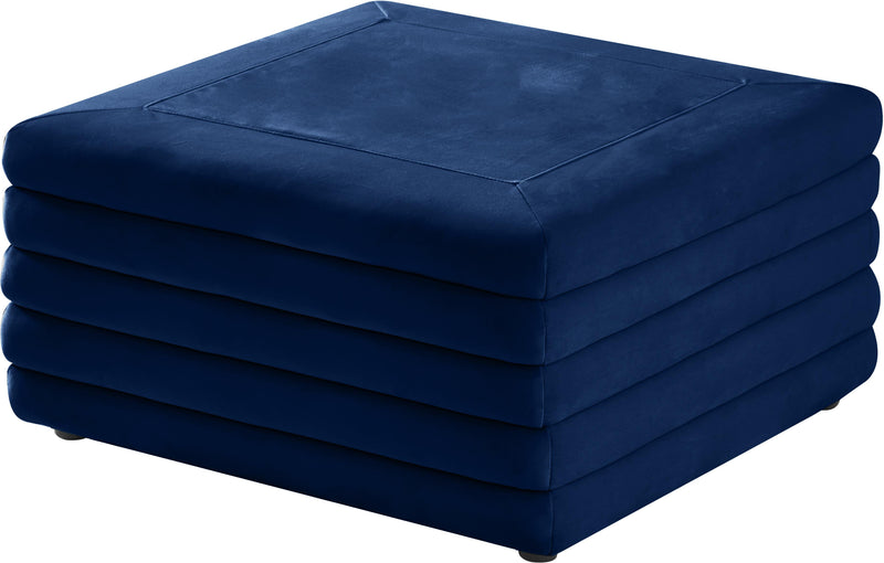 Lorenzo Navy Velvet Ottoman image