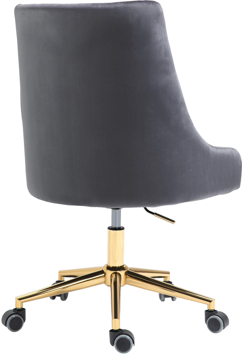 Karina Grey Velvet Office Chair