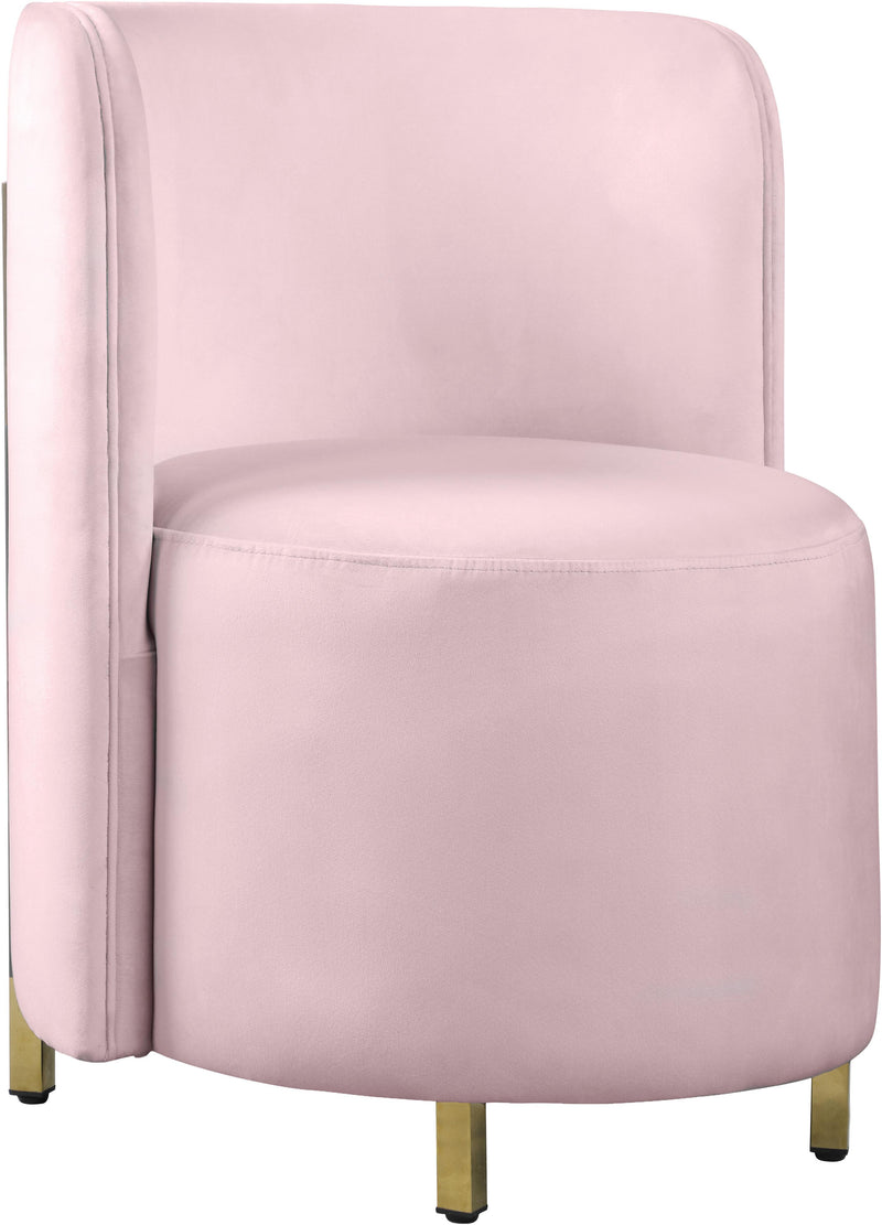 Rotunda Pink Velvet Accent Chair image