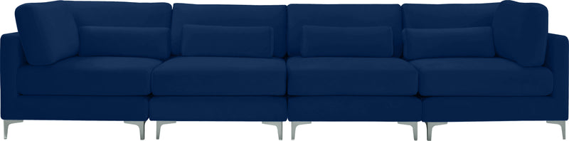Julia Navy Velvet Modular Sofa (4 Boxes)