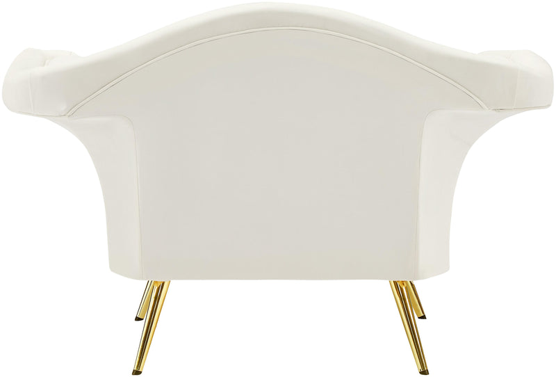 Lips Cream Velvet Chair