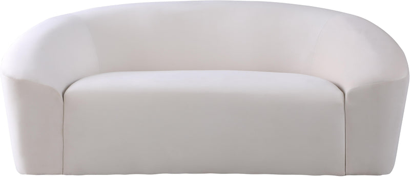 Riley Cream Velvet Loveseat