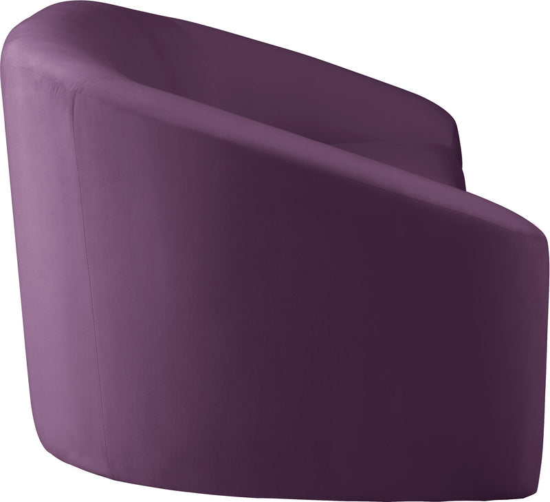 Riley Purple Velvet Loveseat