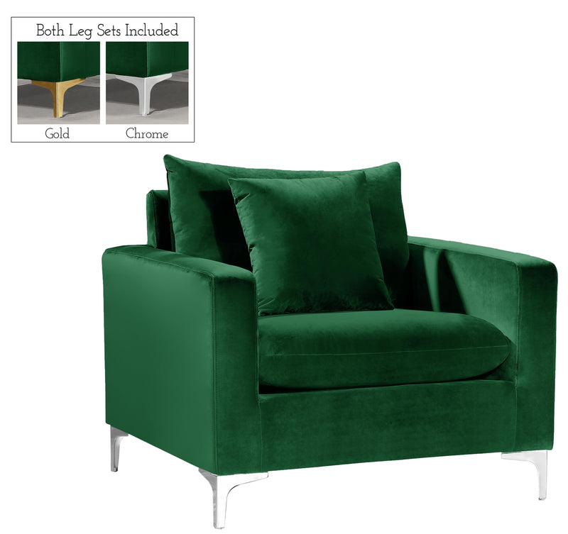 Naomi Green Velvet Chair