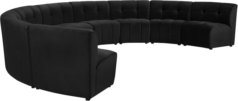 Limitless Black Velvet 9pc. Modular Sectional