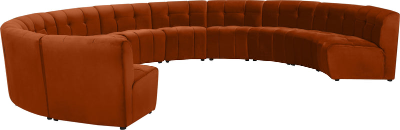 Limitless Cognac Velvet 11pc. Modular Sectional