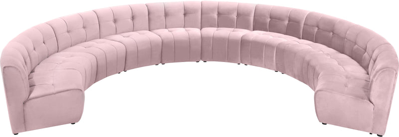 Limitless Pink Velvet 10pc. Modular Sectional