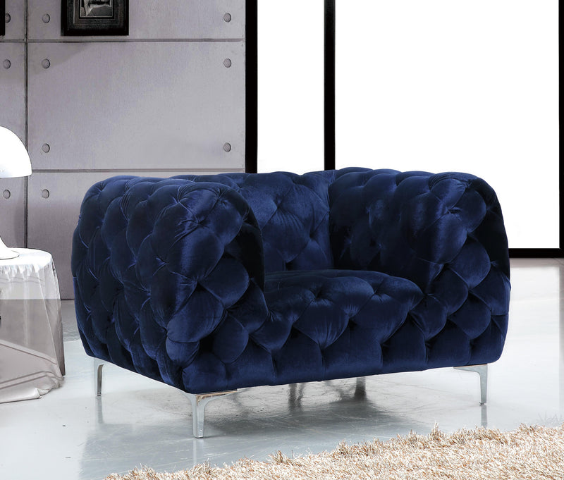 Mercer Navy Velvet Chair