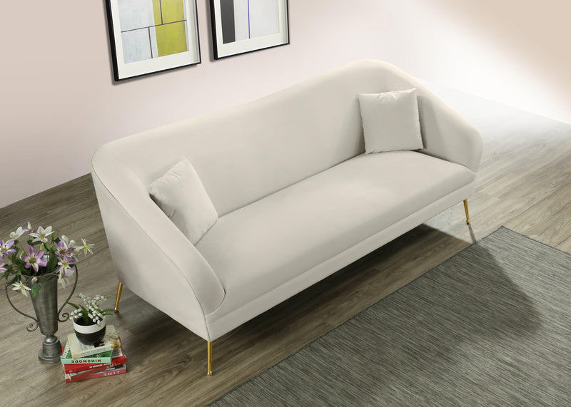 Hermosa Cream Velvet Sofa