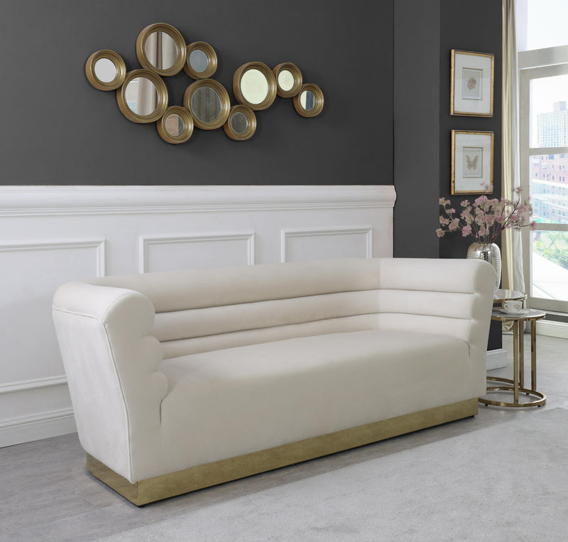 Bellini Cream Velvet Sofa