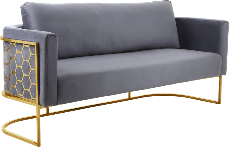 Casa Grey Velvet Sofa