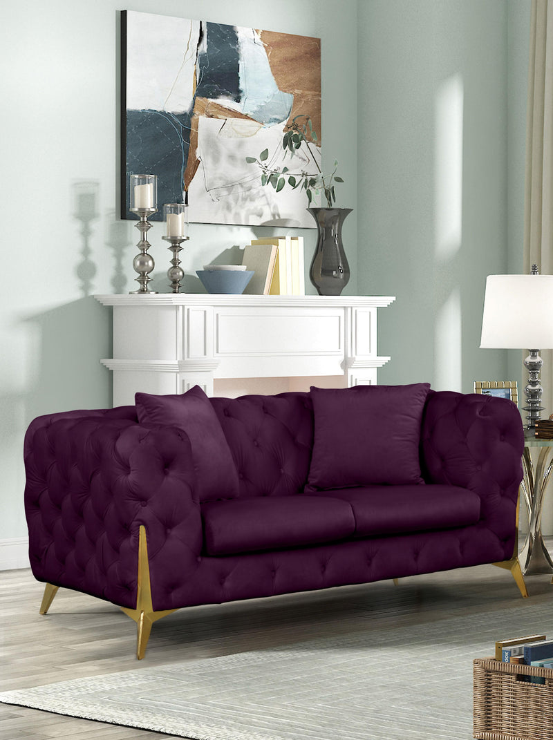 Kingdom Purple Velvet Loveseat