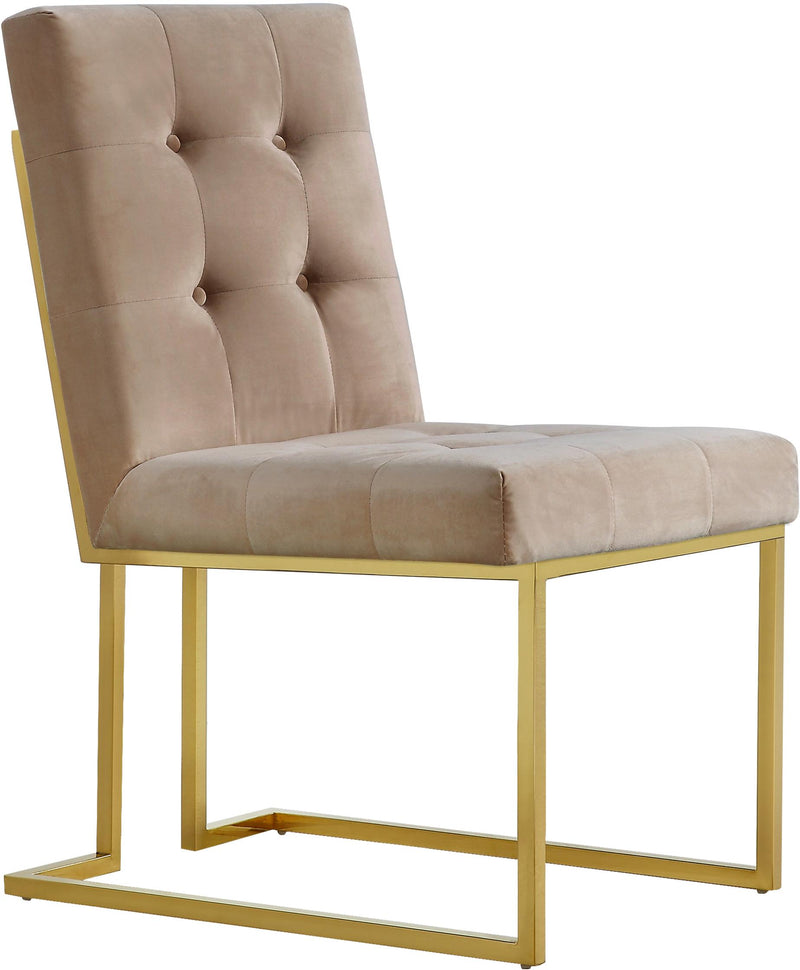 Pierre Beige Velvet Dining Chair