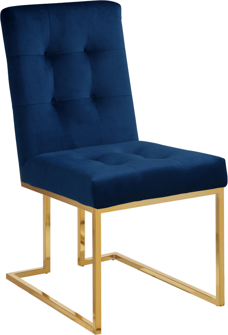 Pierre Navy Velvet Dining Chair