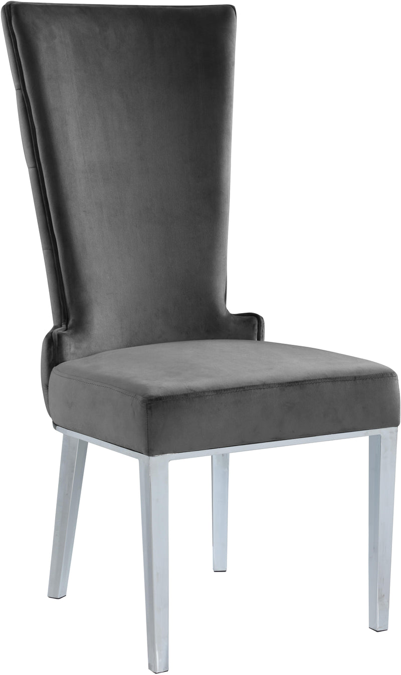 Serafina Grey Velvet Dining Chair