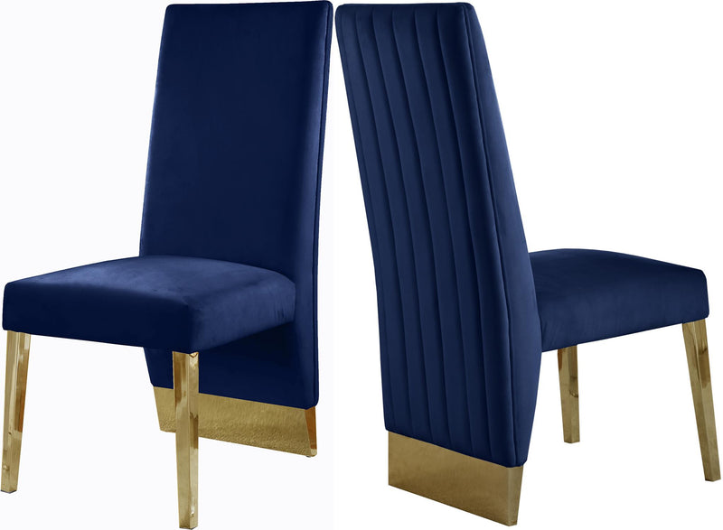 Porsha Navy Velvet Dining Chair image