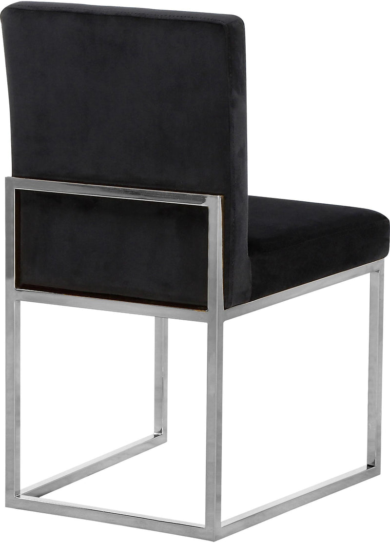 Giselle Black Velvet Dining Chair
