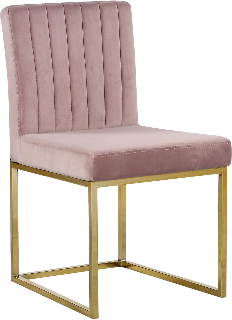 Giselle Pink Velvet Dining Chair