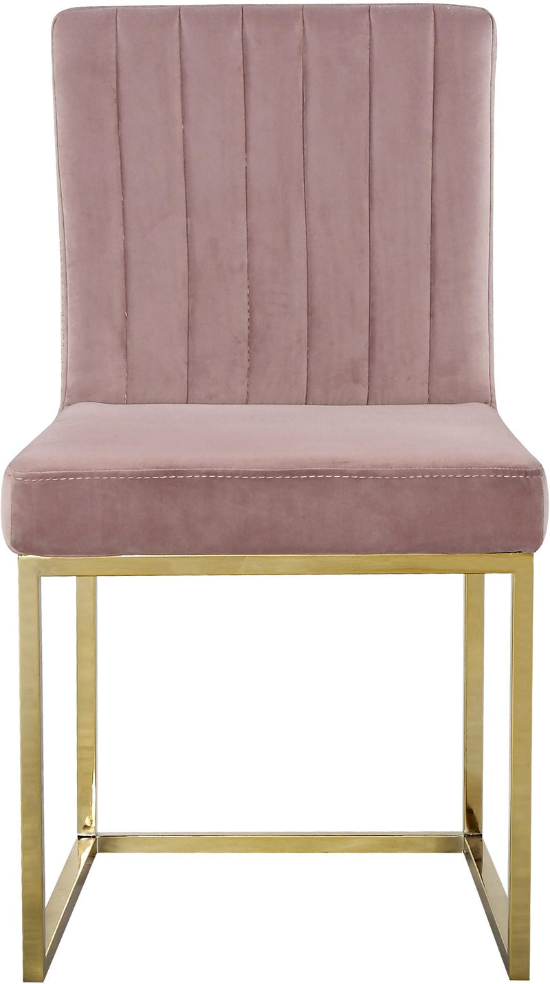Giselle Pink Velvet Dining Chair