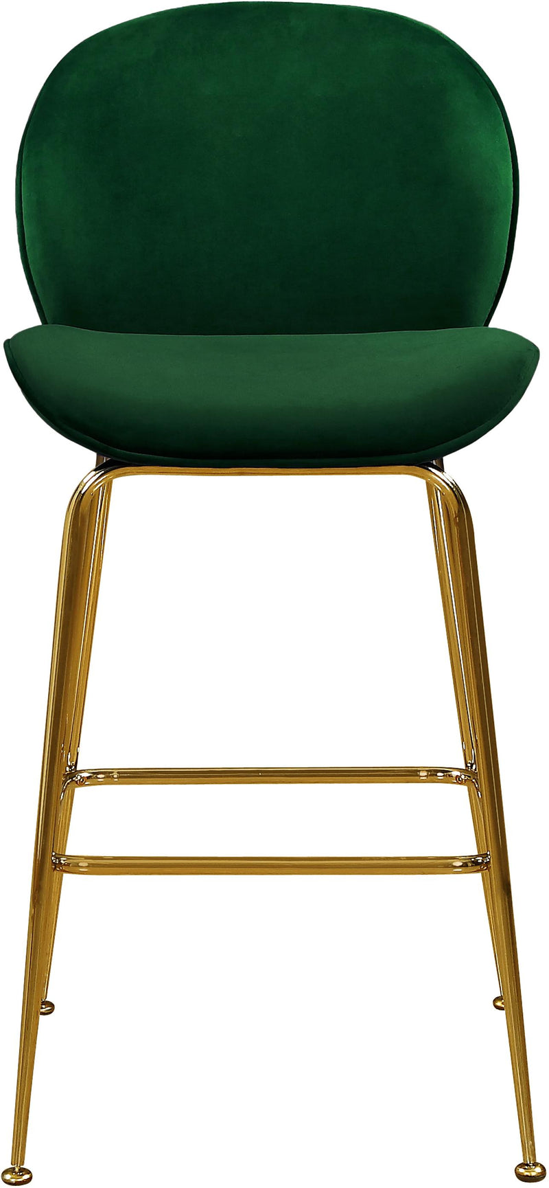 Paris Green Velvet Stool