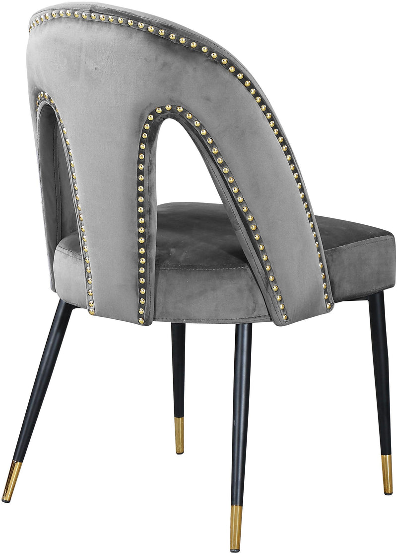 Akoya Grey Velvet Dining Chair