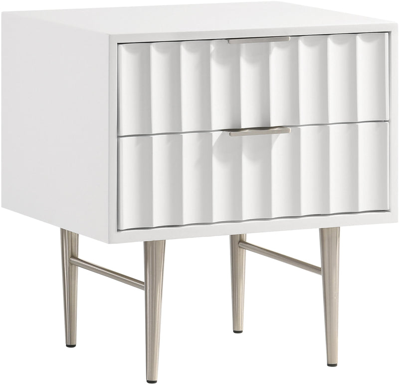 Modernist White Gloss Night Stand