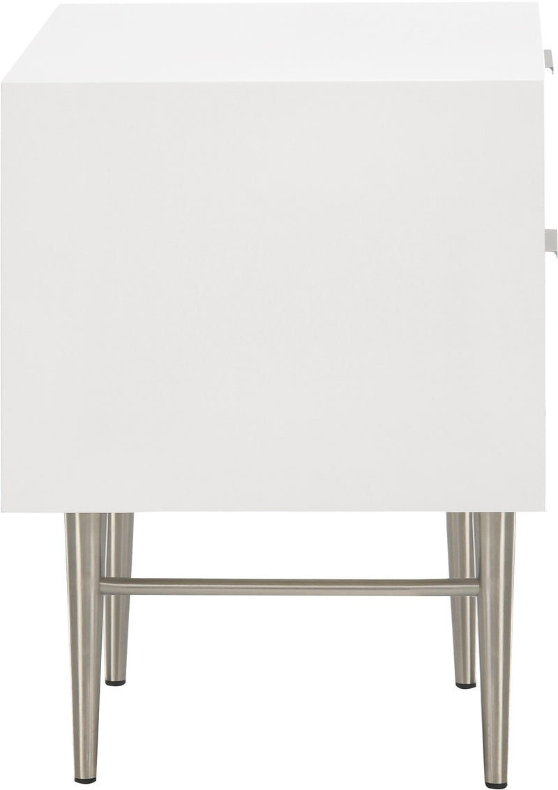 Modernist White Gloss Night Stand