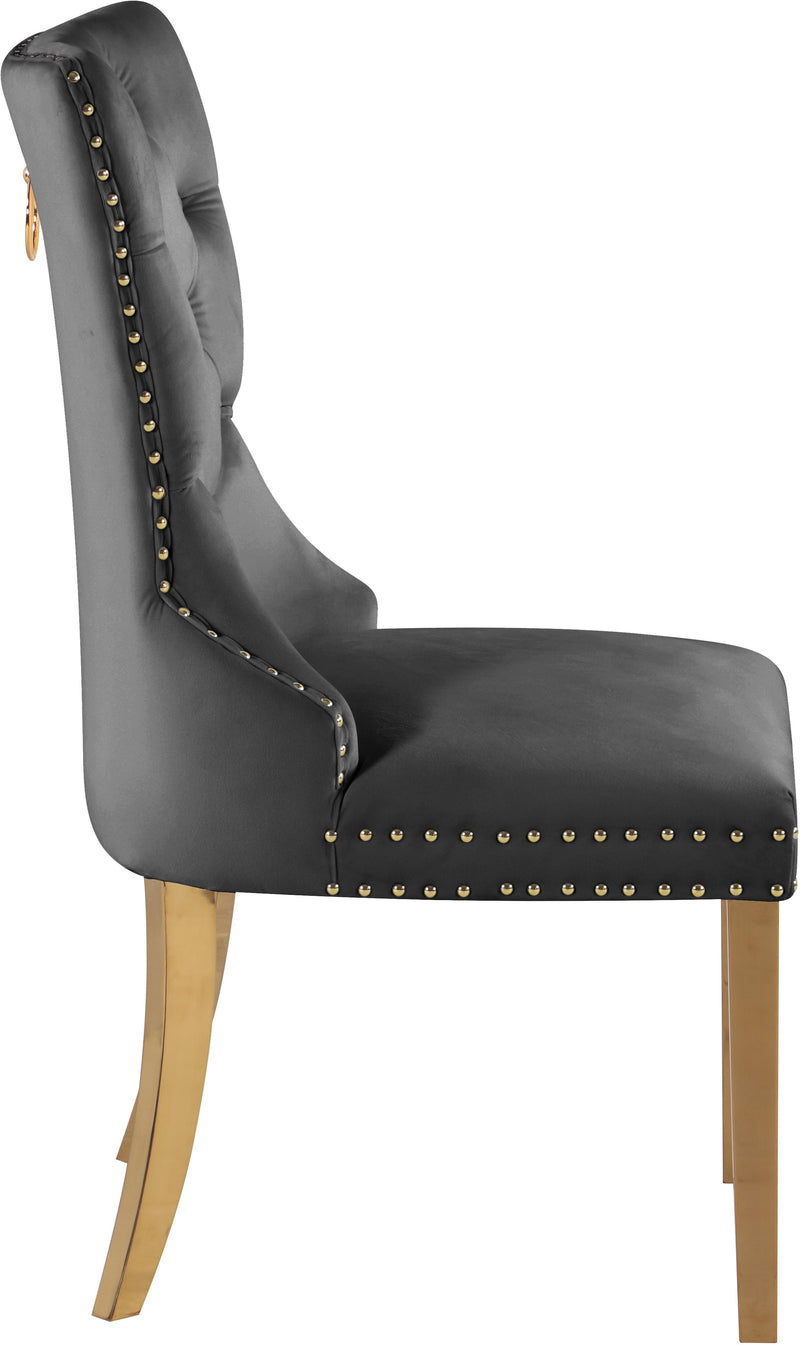 Carmen Grey Velvet Dining Chairs (2)