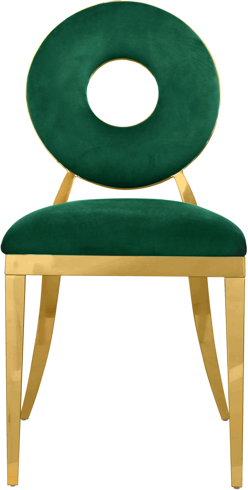 Carousel Green Velvet Dining Chair