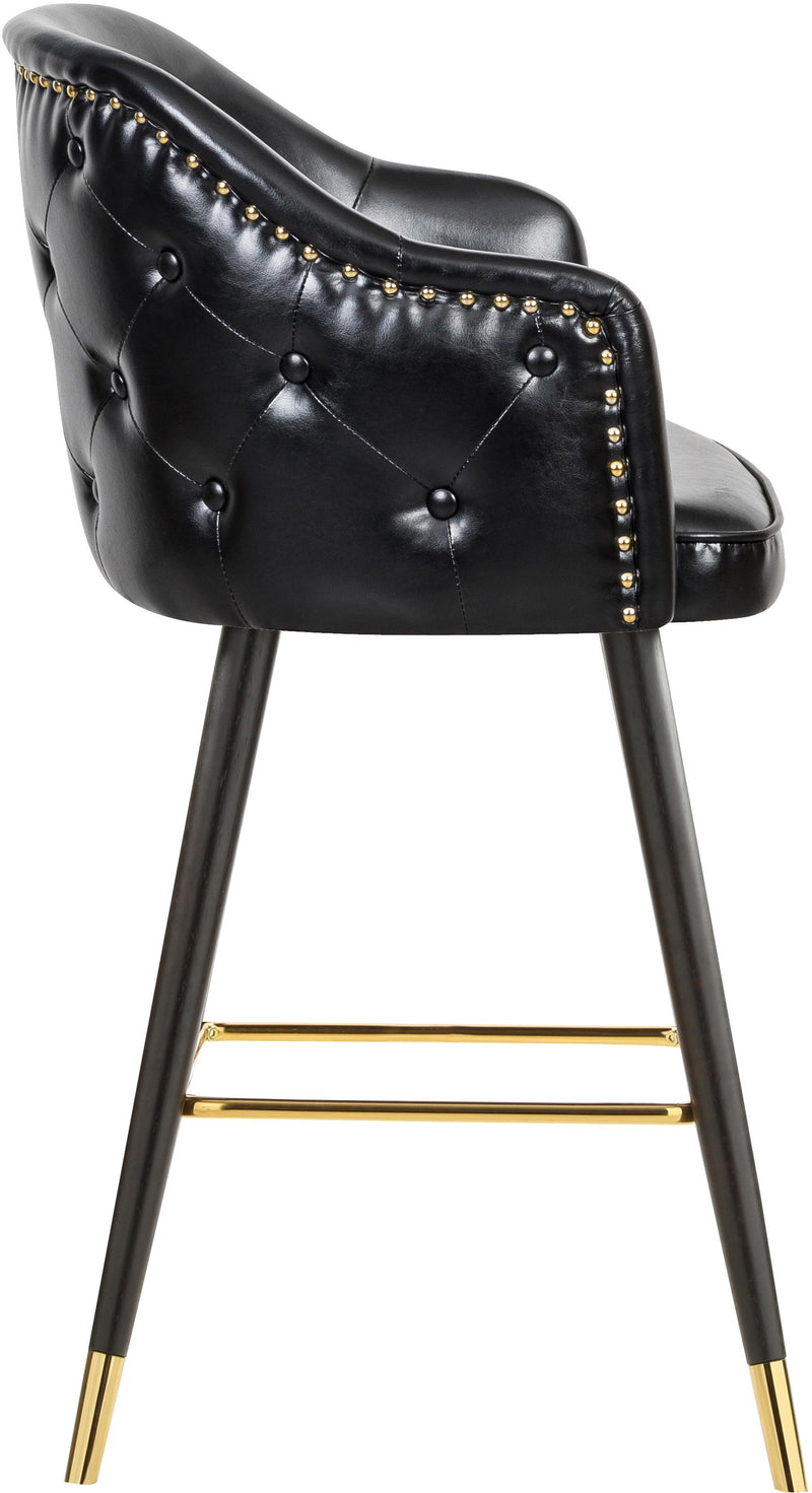Barbosa Black Faux Leather Counter/Bar Stool