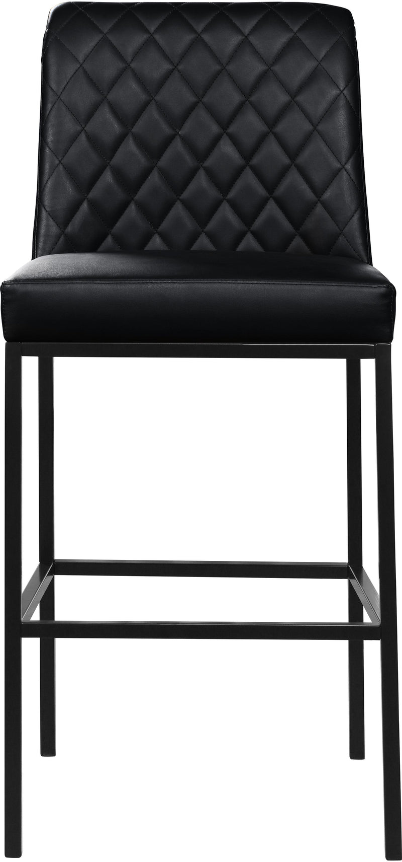 Bryce Black Faux Leather Stool