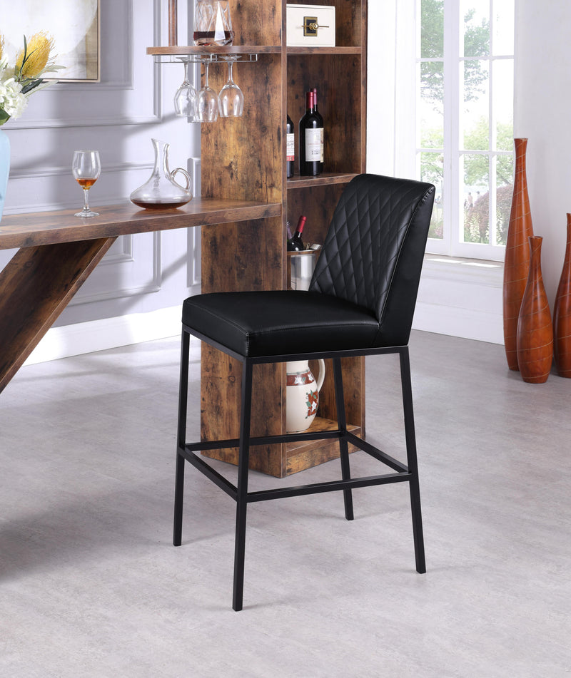 Bryce Black Faux Leather Stool