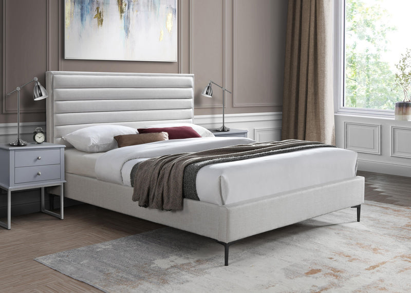 Hunter Cream Linen Queen Bed