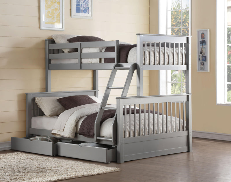Haley II Gray Bunk Bed (Twin/Full) image