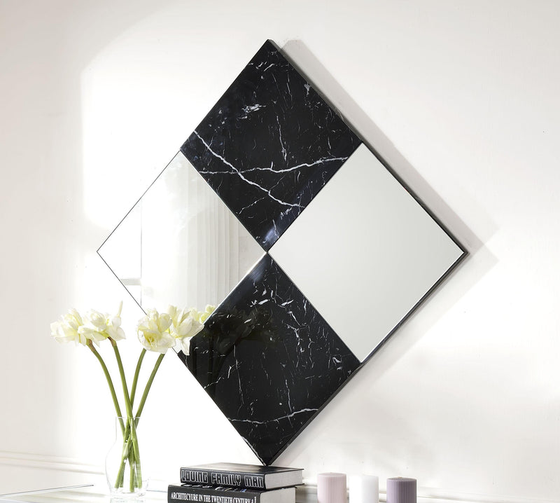 Angwin Mirrored & Faux Marble Accent Mirror (Wall) image