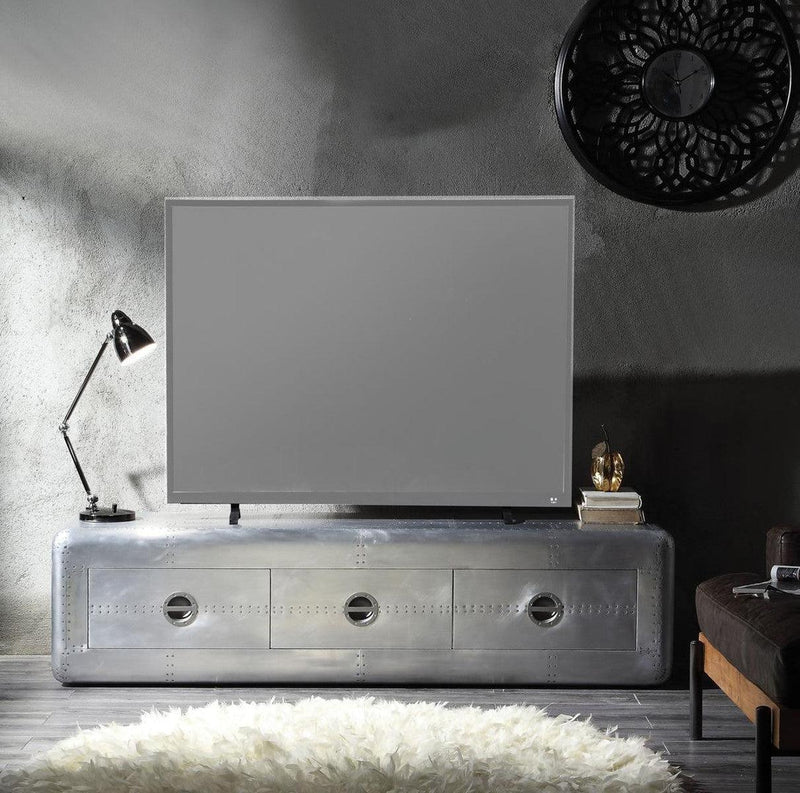 Acme Furniture Brancaster TV Stand in Aluminum 91562 image