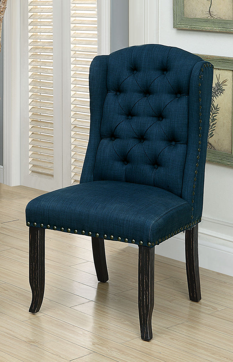 SANIA Antique Black Wingback Chair (2/CTN) image