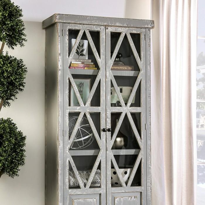 ZENIA Curio Cabinet, Weathered Gray image