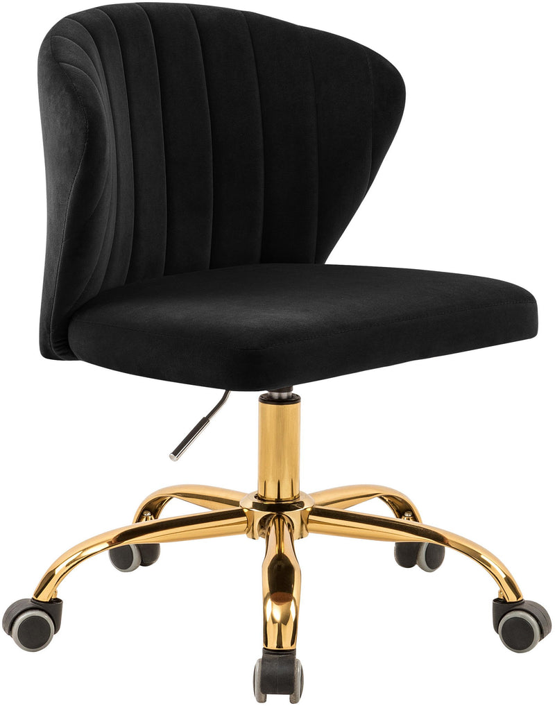 Finley Black Velvet Office Chair image