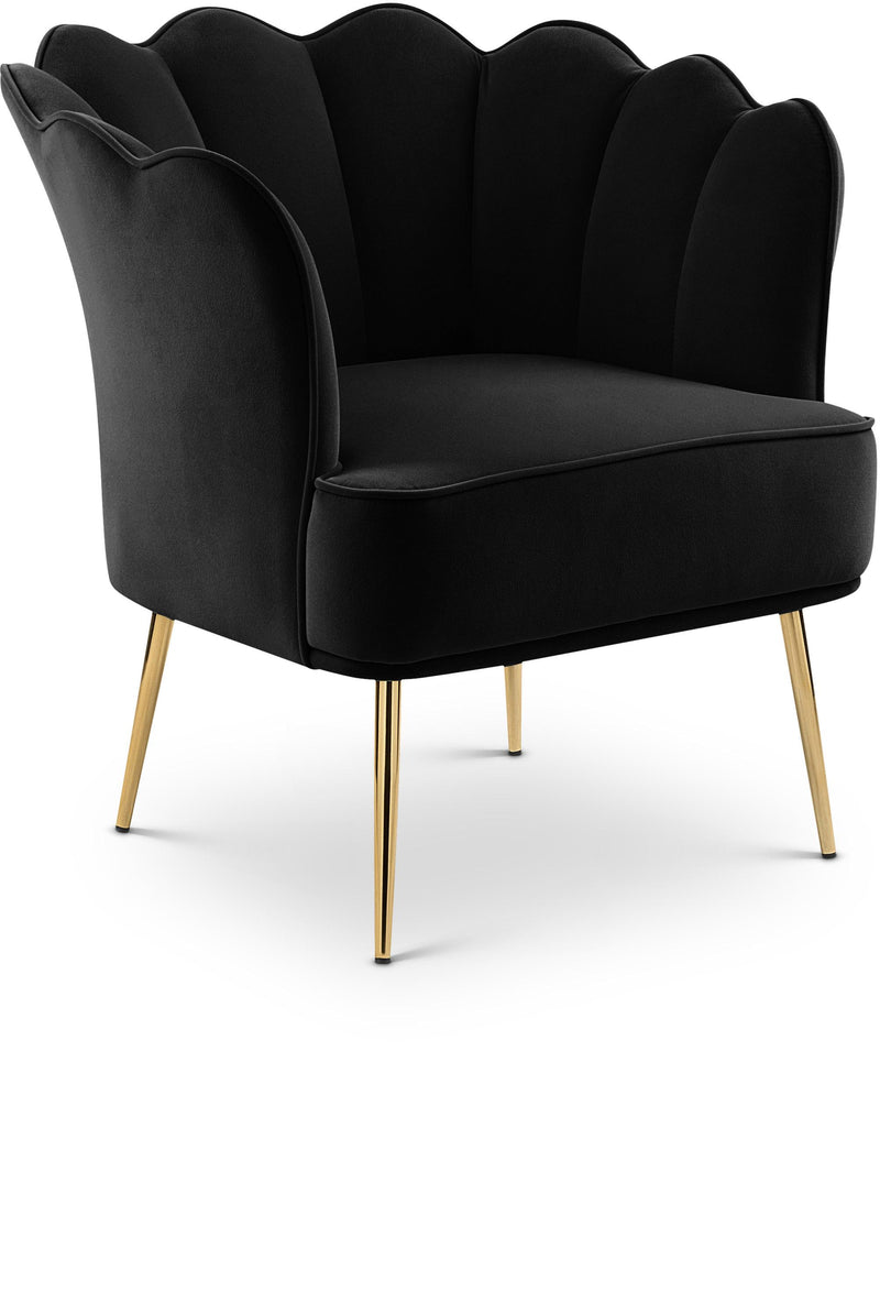 Jester Black Velvet Accent Chair image