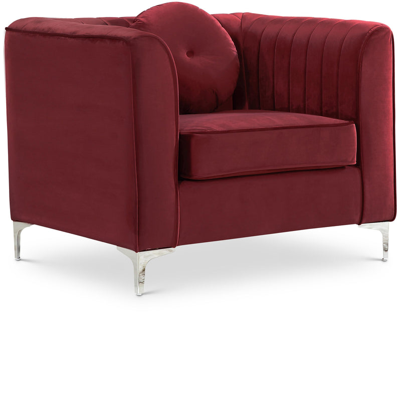 Isabelle Burgundy Velvet Chair image