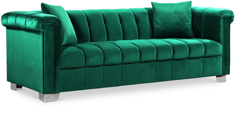 Kayla Green Velvet Sofa image