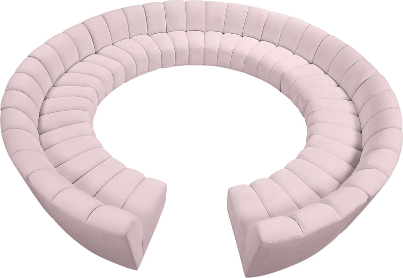 Infinity Pink Velvet 12pc. Modular Sectional image