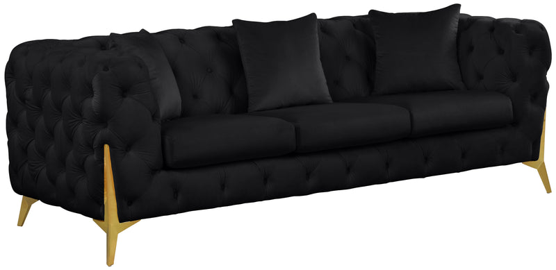Kingdom Black Velvet Sofa image