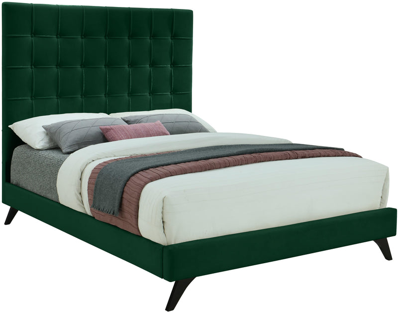 Elly Green Velvet Full Bed image