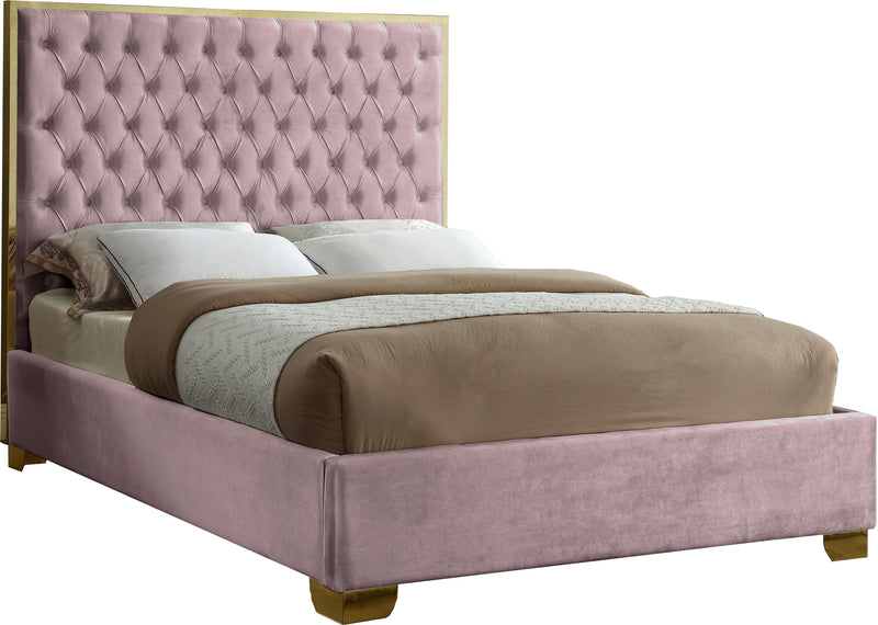 Lana Pink Velvet Full Bed image